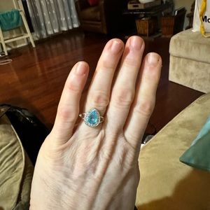 Ocean Blue Gem Stone Ring